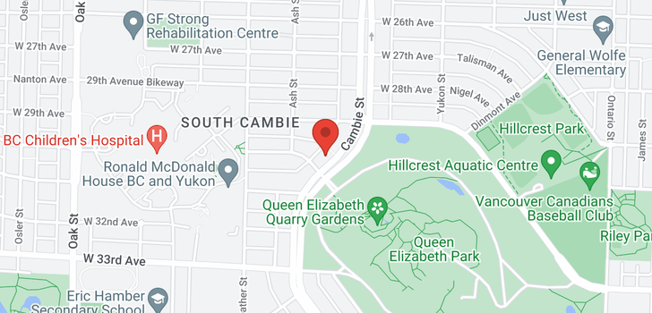 map of 406 4585 CAMBIE STREET